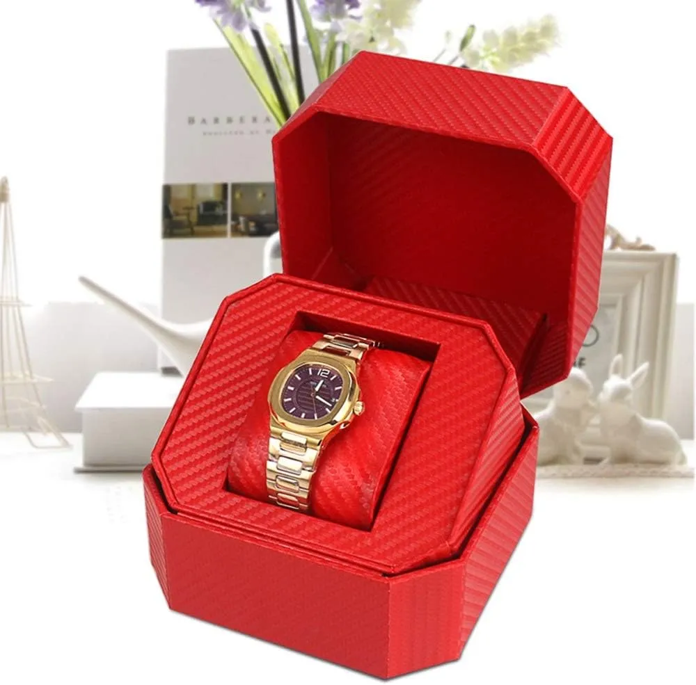 (Color : Blue) (Yellow) PU Leather Watch Box, Storage Storage Box, Display utility Box 