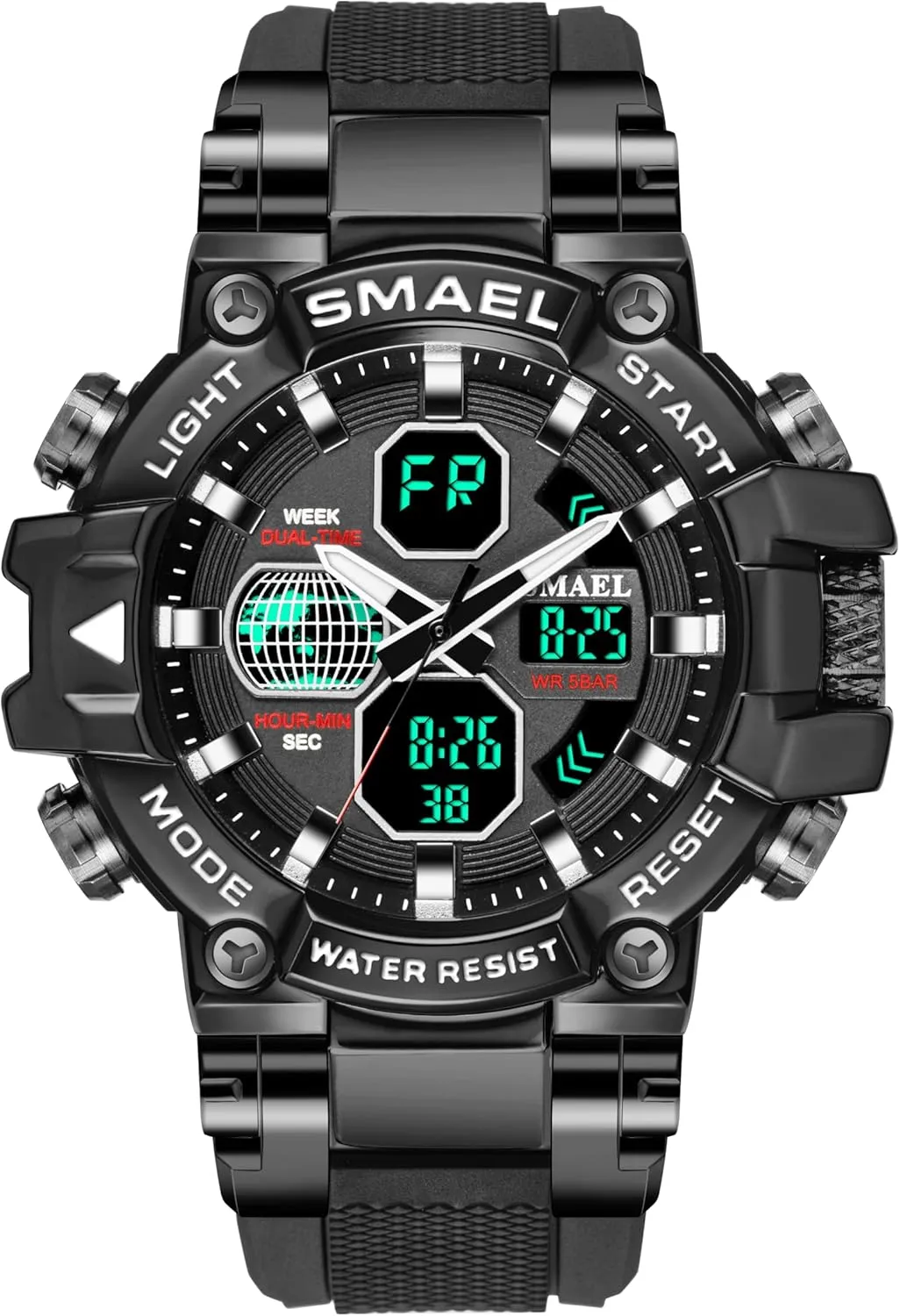 Colorful Men Digital Sport Watches verse Waterproof Male Clock Wristwatch Men's Dual Display Electronic Military Watch Fashion 