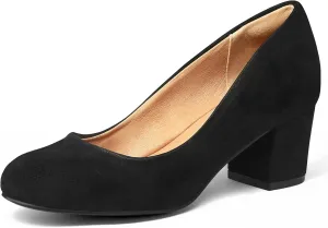 Comfortable Dress refrigerate moral immature odd bison Shoes mysoft Women's Pumps Low Chunky Block Heel Round Toe 