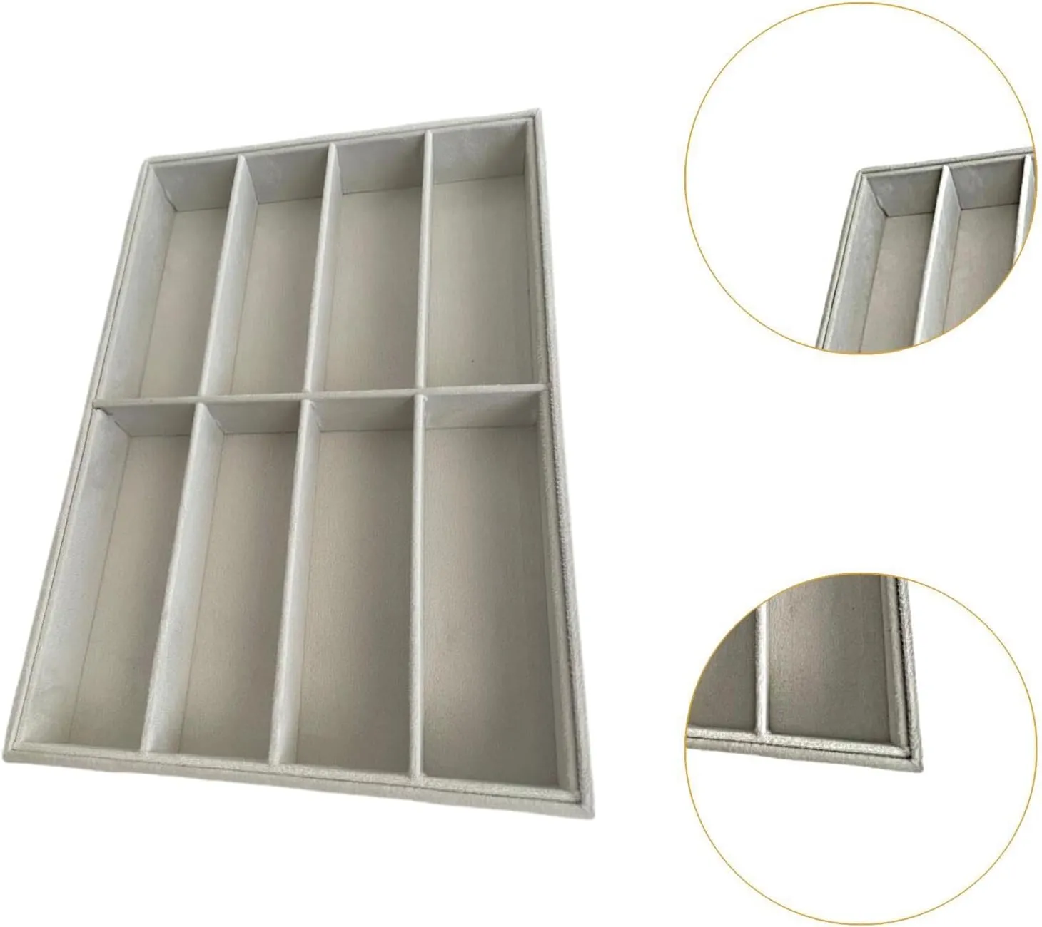 Container Eyewear Storage Case Sunglasses Organizer for Apartment Home Bedroom, beige Glasses Display Tray venue conference foundation Jewelry Organizer Glasses 