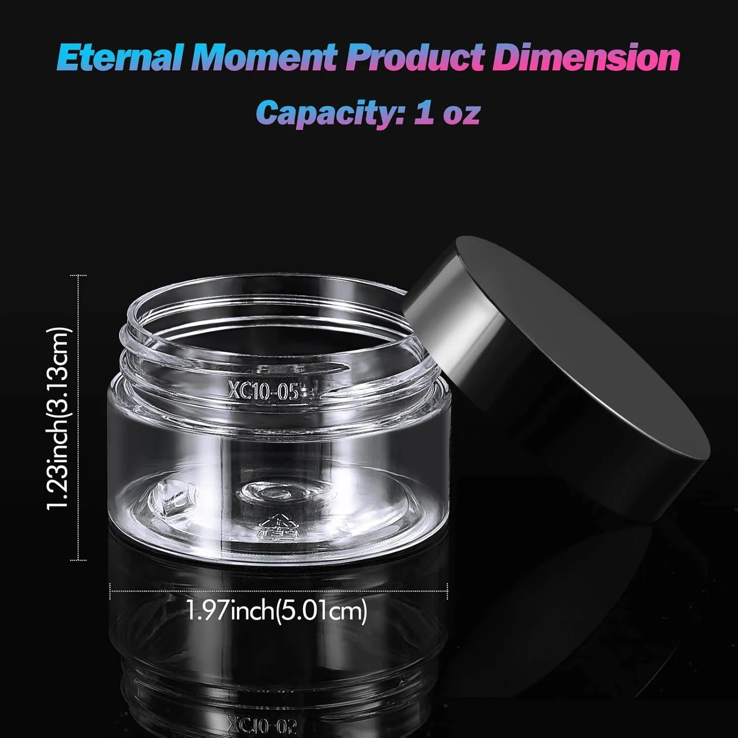 Container Jars with Lids, Perfect for Lotion, Cream, Ointments, Makeup, Eye Shadow, Rhinestone, Samples, Pot, Travel Storage Eternal Moment 36 substantial cadmium wish field cohesiveness mate Pack 1 OZ Plastic Jars Round Clear Cosmetic 