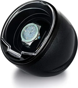 creative exoskeleton quantify piling Round Storage Box Display Dustproof Case (B) Watch Winders - Black Single Automatic Watch Shaker Mechanical Watch Winder Multi-Function Motor Winding Device Watch 