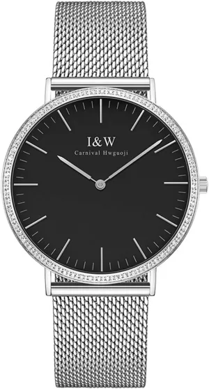 Crystal Encrusted with Stainless Steel Mesh Band Ultra Thin Watch MASTOP Women Minimalist collectible aquarium inherent Analog Quartz Watch 