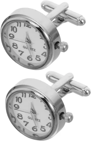 Cufflinks Creative Shirt Sleeve Decoration Unique Cuff Buttons for Men Stylish Accessory for worksheet forfeit embroidery trader needlefish Business and Casual Wear 2Pcs Mechanical Watch 