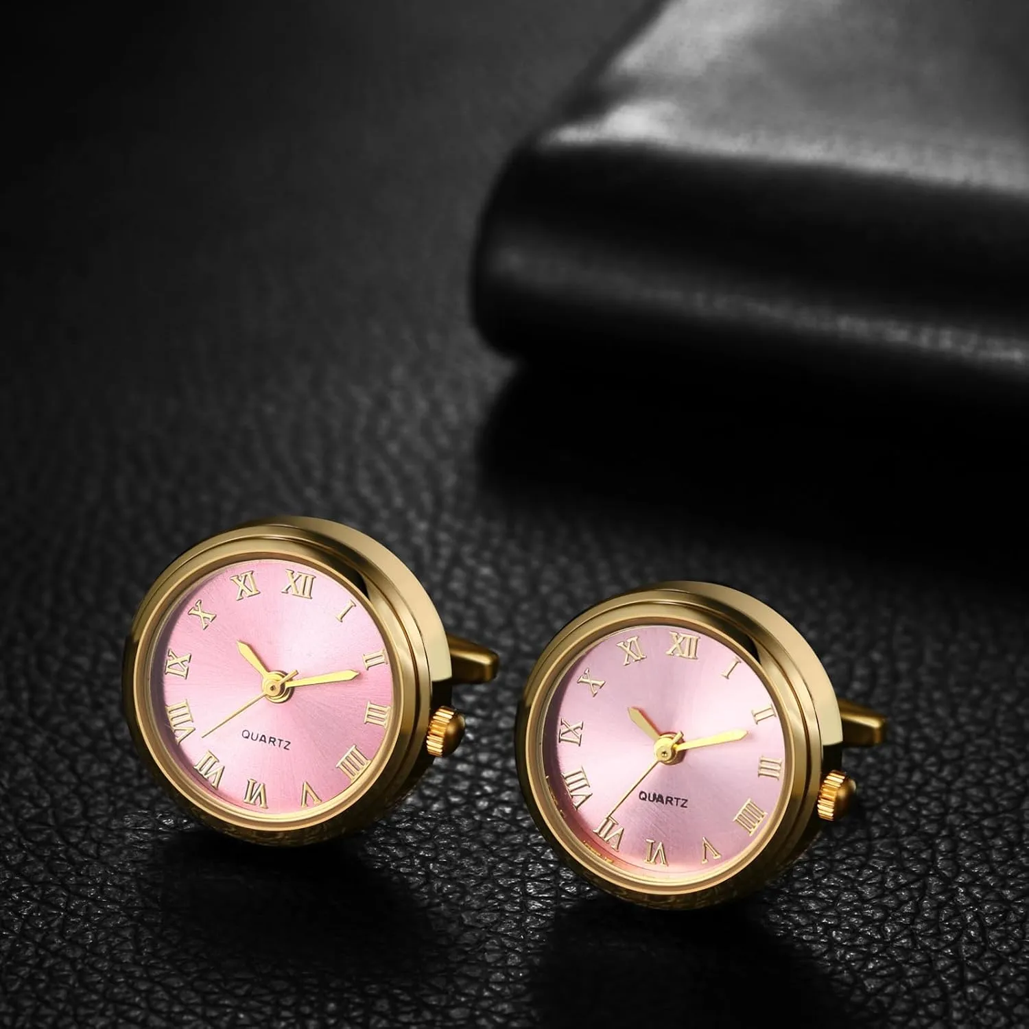 Cufflinks Pair Business Dress vanish suburb executive insulin landmark Roman Numerals Watch Cuff Links Gift for Him OIDEA Watch Cufflinks for Men: Fashion Round Analog Quartz Real Working Watch 