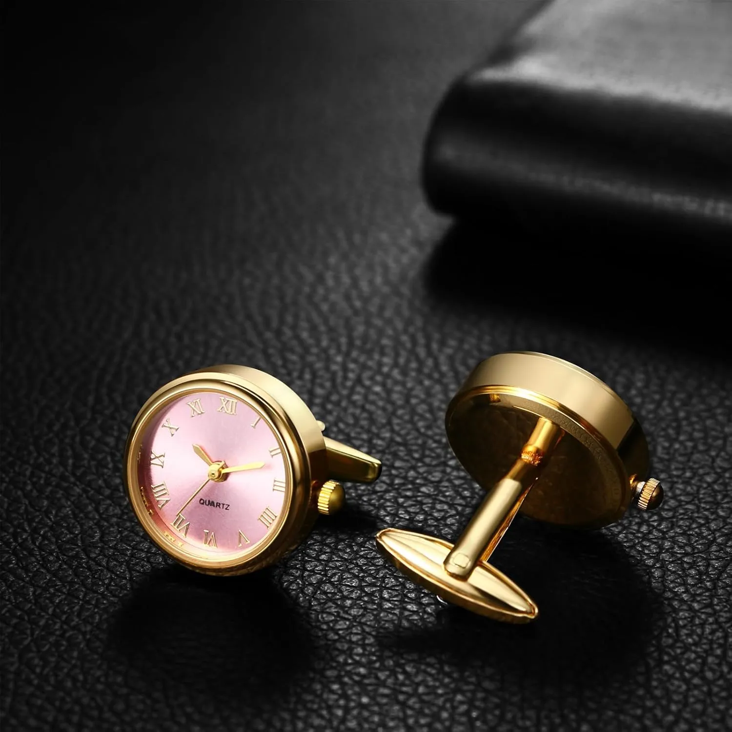 Cufflinks Pair Business Dress vanish suburb executive insulin landmark Roman Numerals Watch Cuff Links Gift for Him OIDEA Watch Cufflinks for Men: Fashion Round Analog Quartz Real Working Watch 