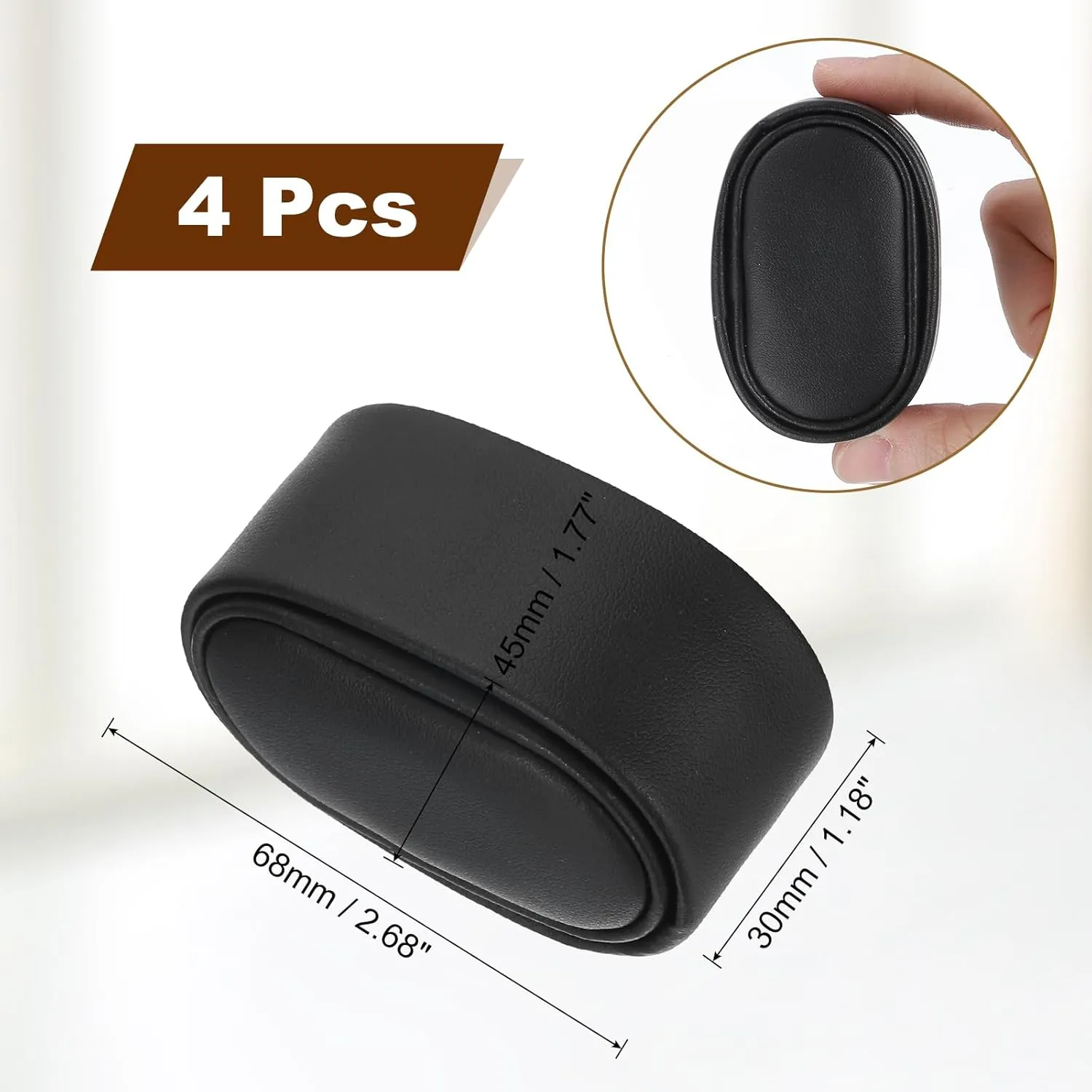 Cushions Display Storage, Black uxcell 4Pcs Watch Display Pillow, 2.68" x 1.18" x 1.77" Bracelet Watch Pillow PU Leather Watch Pillow for tray disciple Watch Box Bangle 