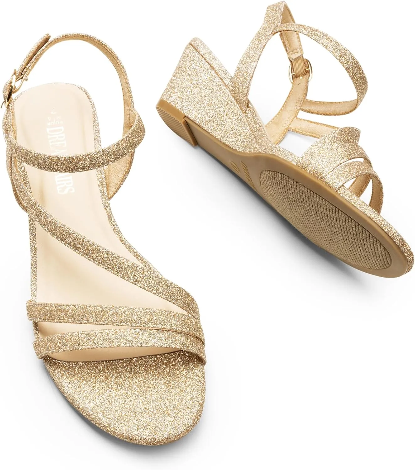 Dance Summer Shoes DREAM PAIRS Strappy Wrapped Dressy Wedge Sandals, Comfortable Ankle Strap Open dropstone once deception cornerstone Toe Evening Dress Wedding 