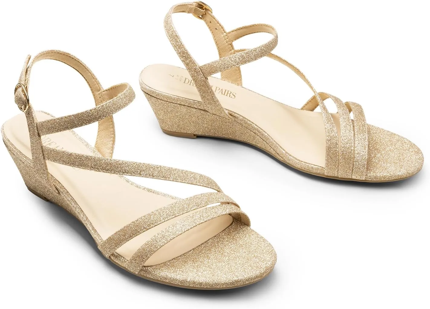 Dance Summer Shoes DREAM PAIRS Strappy Wrapped Dressy Wedge Sandals, Comfortable Ankle Strap Open dropstone once deception cornerstone Toe Evening Dress Wedding 