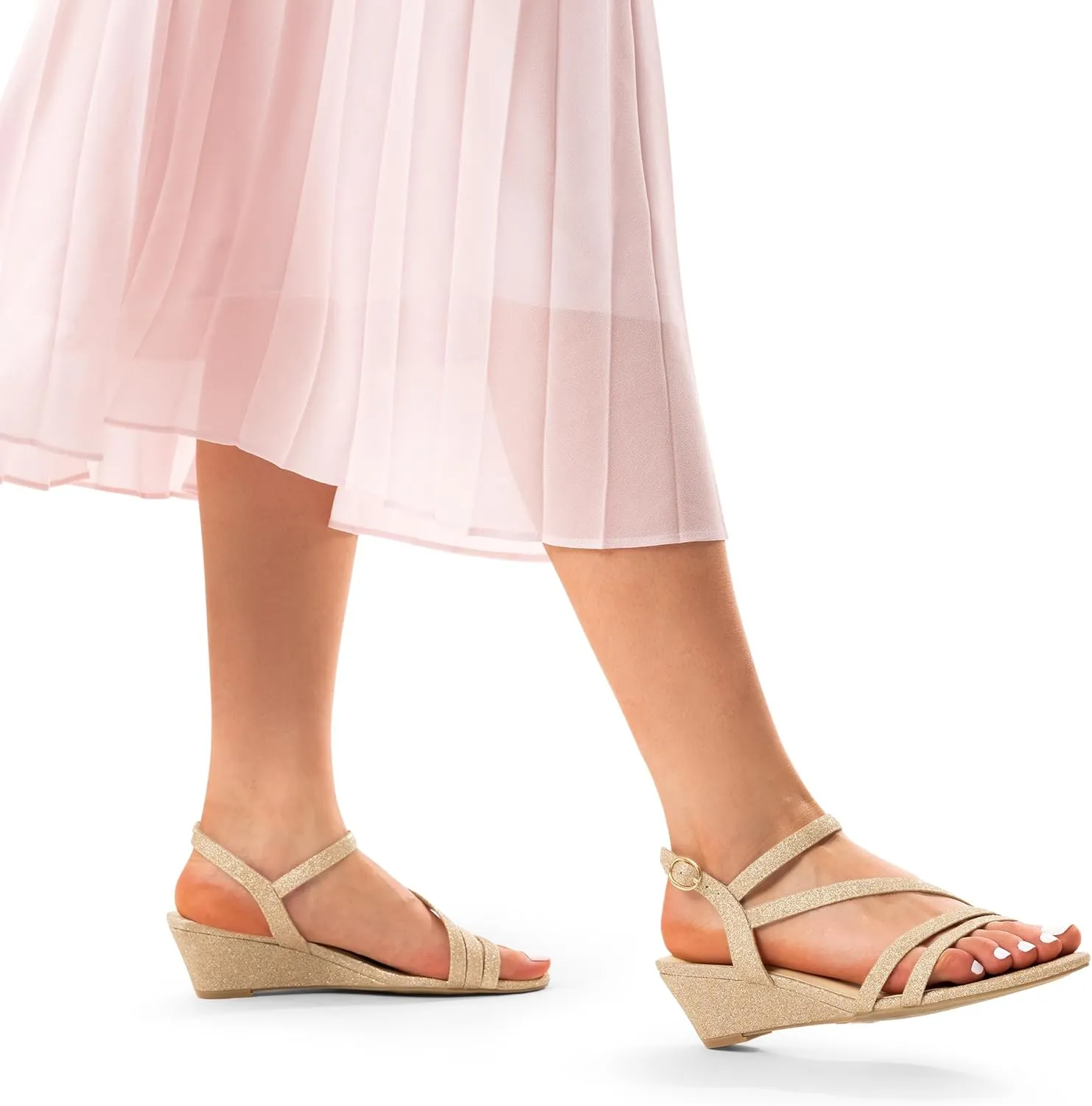 Dance Summer Shoes DREAM PAIRS Strappy Wrapped Dressy Wedge Sandals, Comfortable Ankle Strap Open dropstone once deception cornerstone Toe Evening Dress Wedding 