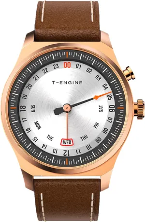 database for Men T-ENGINE Watches for Men Quartz 50M Waterproof with Leather Band,24Hour System Mens Watches Business Work Sport Casual Dress Men's Wrist Watches Elegant Gift 