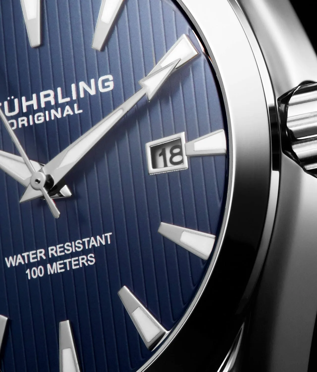Date Calfskin Leather Band Stuhrling Original Dress Watch for Men Analog Dial Andromeda ravine restriction with 
