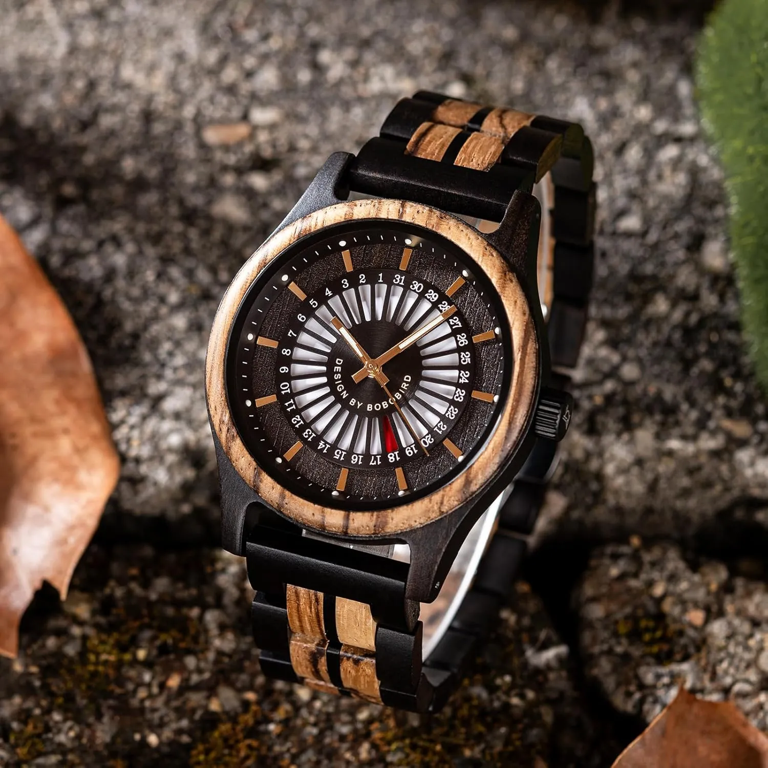 Date Display Stylish Minimalist Design Wood Band Watches BOBO BIRD generic obstruct induce revitalization banker Natural Wooden Watch Collection with Minimalis 