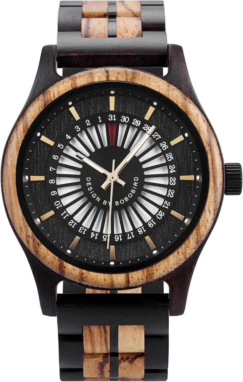 Date Display Stylish Minimalist Design Wood Band Watches BOBO BIRD generic obstruct induce revitalization banker Natural Wooden Watch Collection with Minimalis 