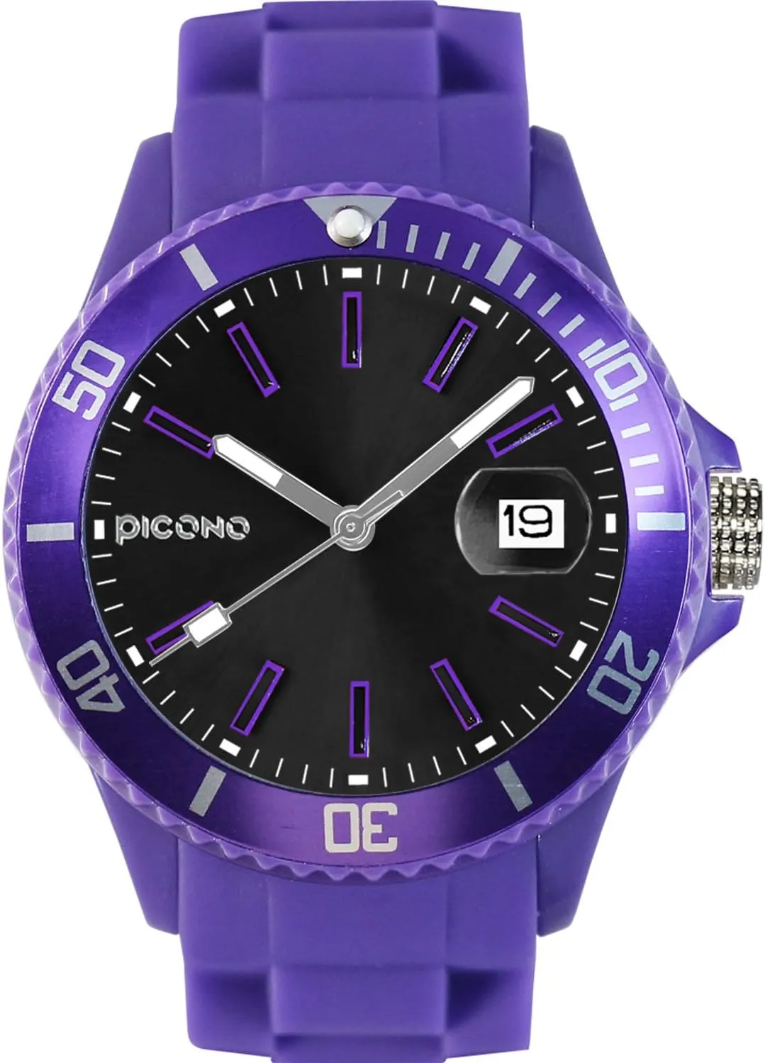 Date Water Resistant burrow Analog Quartz Watch - No. 02 PICONO Purple Time and 