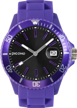 Date Water Resistant burrow Analog Quartz Watch - No. 02 PICONO Purple Time and 