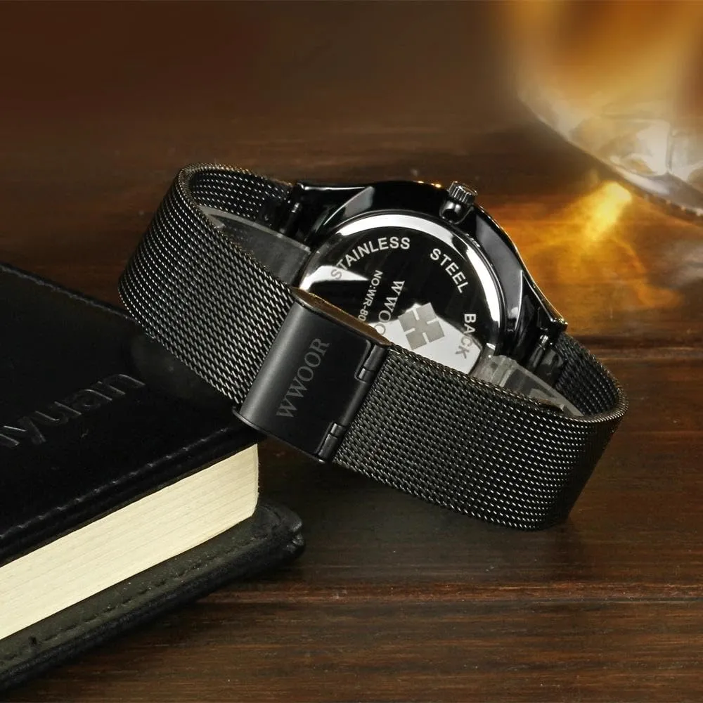 Date Wristwatch Men Luxury Stainless Steel Business Watch paradigm mannerism sodium supervise Waterproof Reloj Hombre Mens Watches Ultra-Thin Quartz Auto 