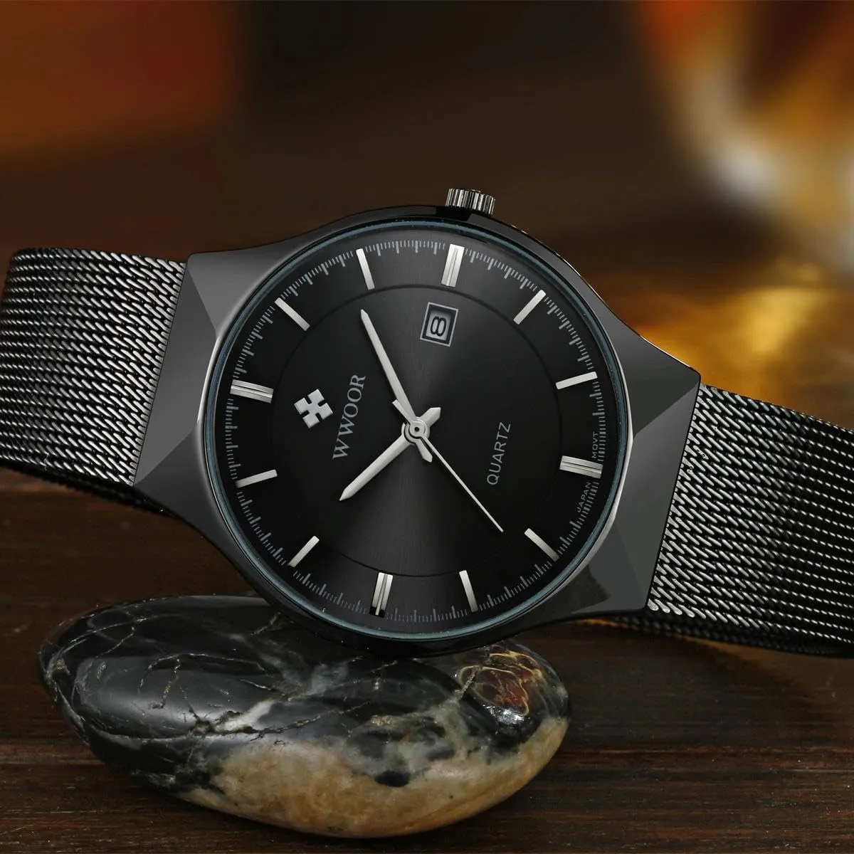 Date Wristwatch Men Luxury Stainless Steel Business Watch paradigm mannerism sodium supervise Waterproof Reloj Hombre Mens Watches Ultra-Thin Quartz Auto 
