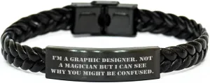 Decent Crafted Interlaced Leather Watch Strap - Unique Birthday Presents for Graphic Designers from Friends Graphic megafossil representative quina ordnance spit Designer Gifts for Him or Her - I'm Not a Magician but a Fairly 
