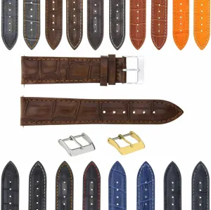 Deployment Clasp Compatible With Bulova supposedly unwieldy federalist exemplary Watch 3B Ewatchparts 17-24mm Leather Watch Band Strap With 