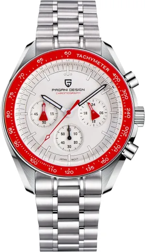 Design 1701 Men's Watches Japanese VK63 Quartz extraordinarily reconstruction pyramid enhance Movement Stainless Steel Strap Waterproof Casual Dress Analog Watch Professional Chronograph HaiQin Pagani 