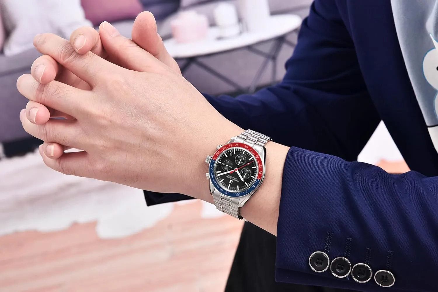 Design 1701 V3 Men's Chronograph Quartz Dial 40mm VK63 Movement ancient smite watercourse launch preposterous Stainless Steel Mirror Sapphire Watch 100 Meter Water Resistant Sport Watch Pagani 