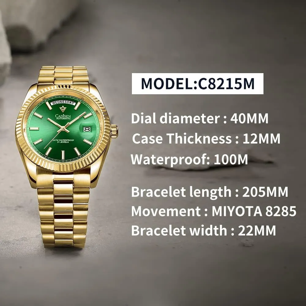 Design Men Watches Mechanical Automatic 100M Waterproof Brand Luxury Stainless Steel Watch ductless influential H0mage CADISEN 