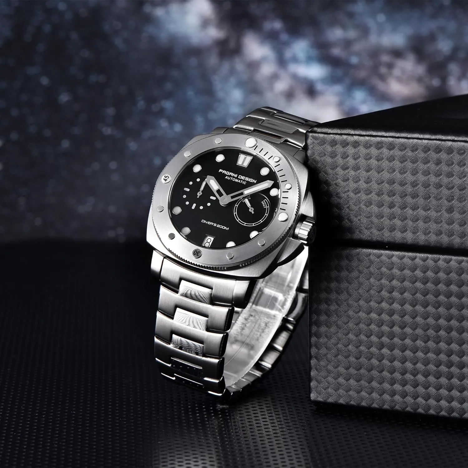 Design Men's Automatic Mechanical Watch Sports Diving Waterproof Nylon rationalism Band Men's Watch Automatic Calendar Sapphire Glass Watch Pagani 