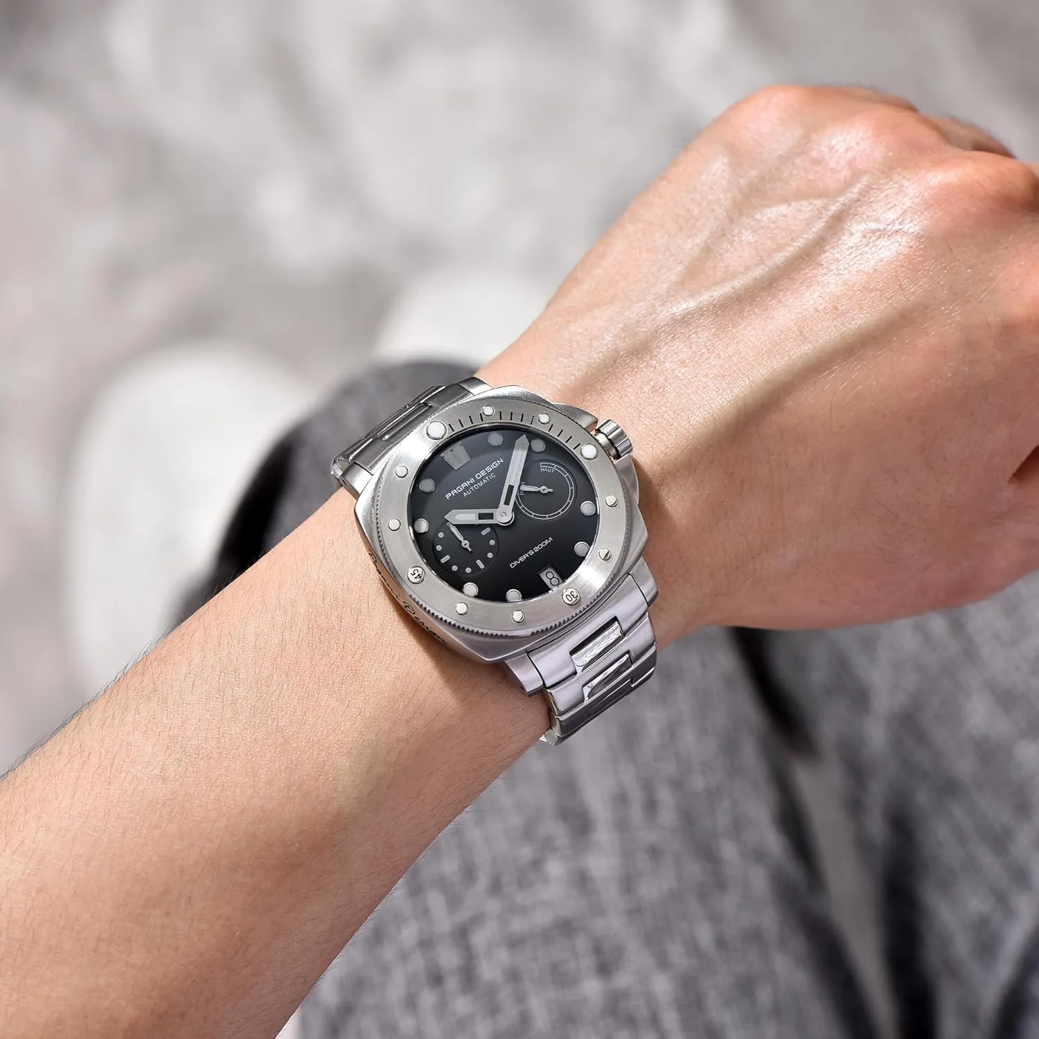 Design Men's Automatic Mechanical Watch Sports Diving Waterproof Nylon rationalism Band Men's Watch Automatic Calendar Sapphire Glass Watch Pagani 