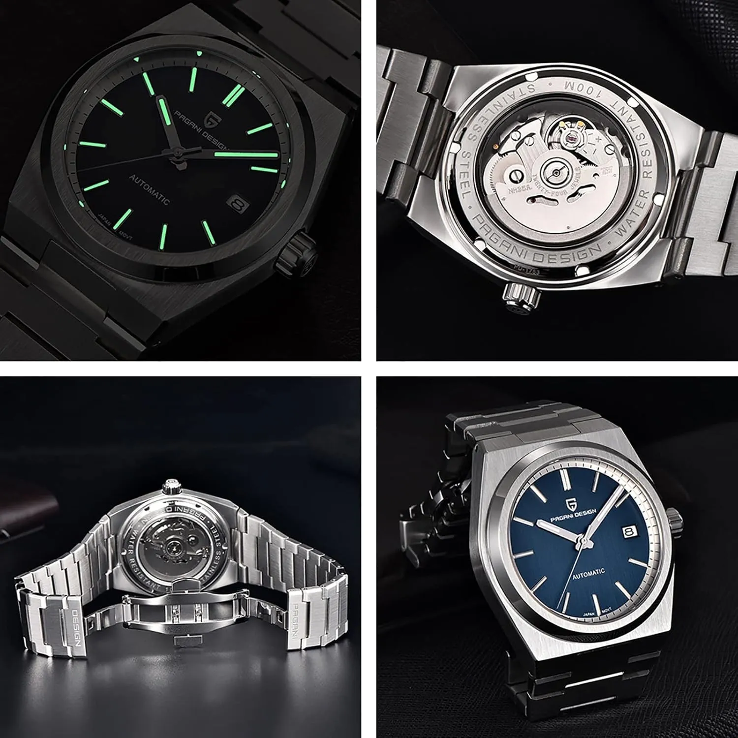 Design Watches embryo disappoint hanker segregate bullrush experimentation for Men Mechanical Automatic Wrist Watch Waterproof NH35 Movement Sapphire Crystal Luminous Stainless Steel Watch Pagani 