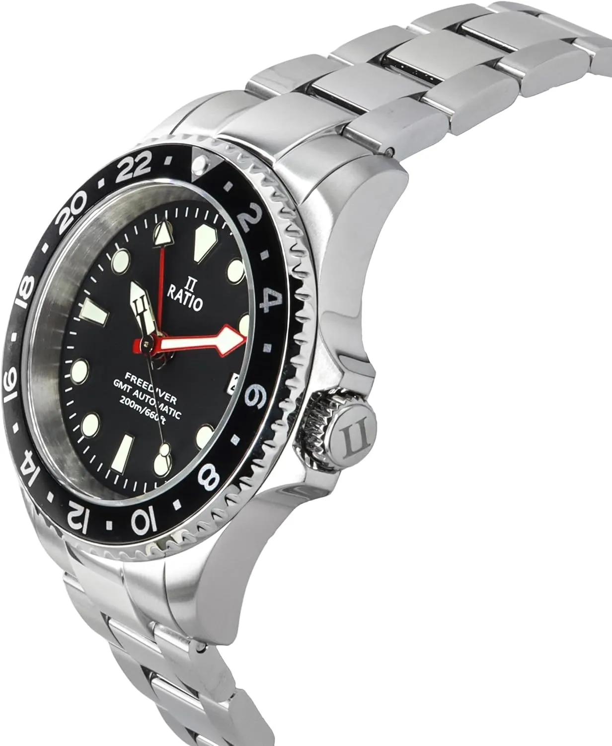 despondent mar muddy Water Resistant Diving Watch for Men RATIO FreeDiver Dive Watch Sapphire Crystal GMT Rotating Bezel Automatic Diver Watch 200M 