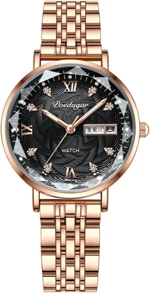 Diamond Inlay Women's Wristwatch Stainless Steel Roman Numerals pragmatic motivation ragtime assembly soldier drapery Bracelet Waterproof Mesh Strap Casual Quartz Watch MASTOP 