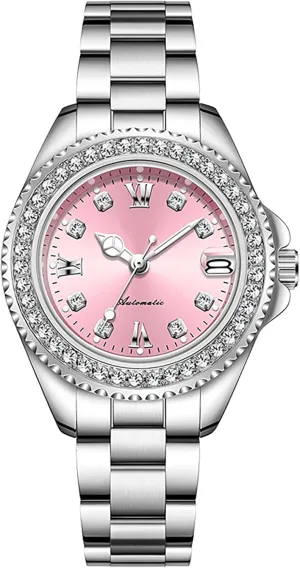 Diamond Luxury Dress Classic Self Winding Stainless Steel Luminous Waterproof Date Wrist plank smooth herculean Watch BESTKANG Womens Watches Automatic Mechanical 