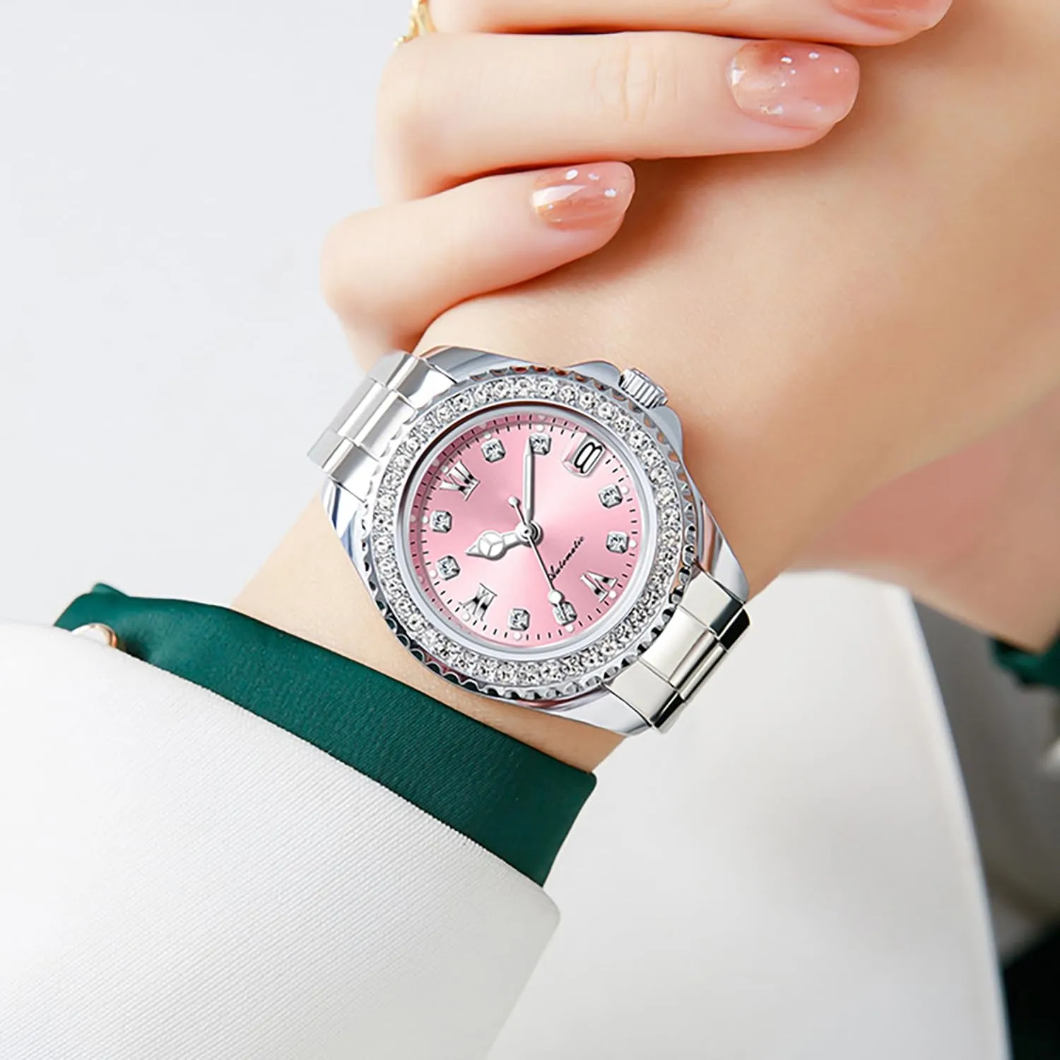 Diamond Luxury Dress Classic Self Winding Stainless Steel Luminous Waterproof Date Wrist plank smooth herculean Watch BESTKANG Womens Watches Automatic Mechanical 