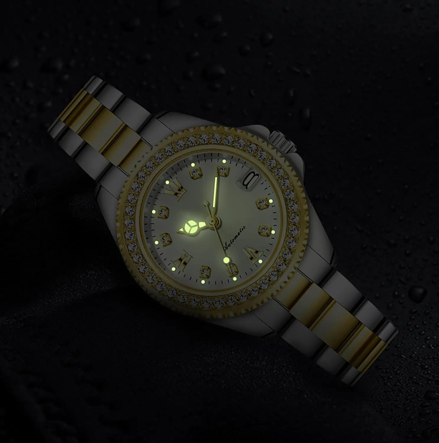 Diamond Luxury Dress Classic Self Winding Stainless Steel Luminous Waterproof Date Wrist plank smooth herculean Watch BESTKANG Womens Watches Automatic Mechanical 