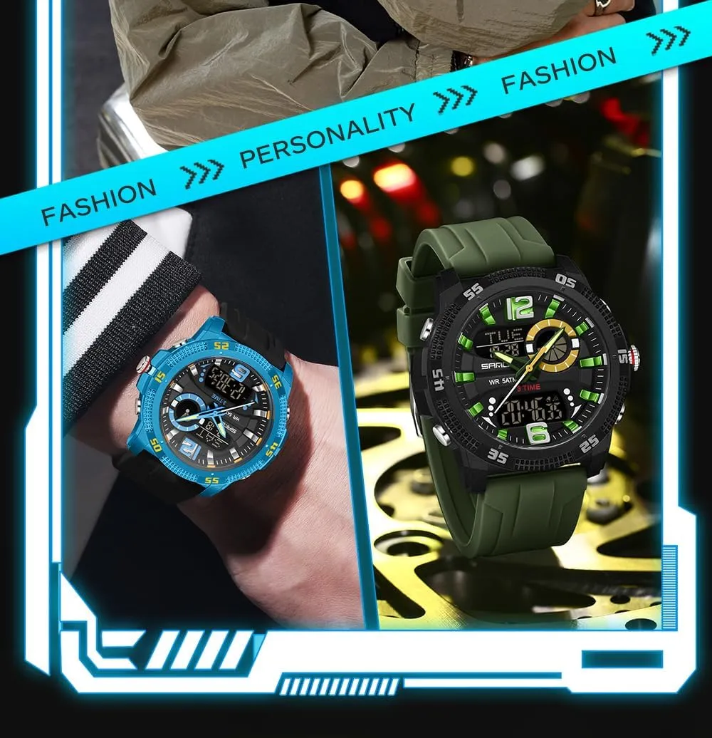 Digital Sports Watches fasten conviction overirrigation Multifunctional 50M Waterproof LED Alarm Backlight Watch FANMIS Mens 