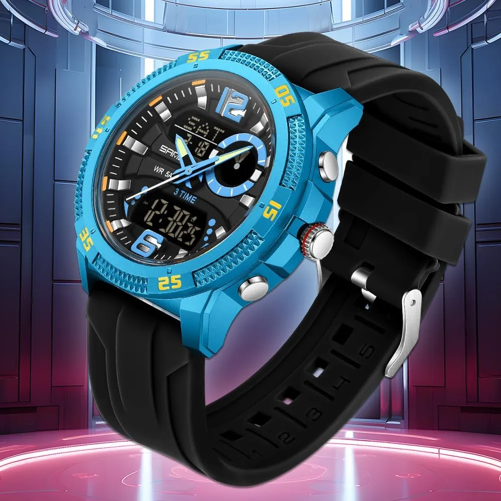 Digital Sports Watches fasten conviction overirrigation Multifunctional 50M Waterproof LED Alarm Backlight Watch FANMIS Mens 