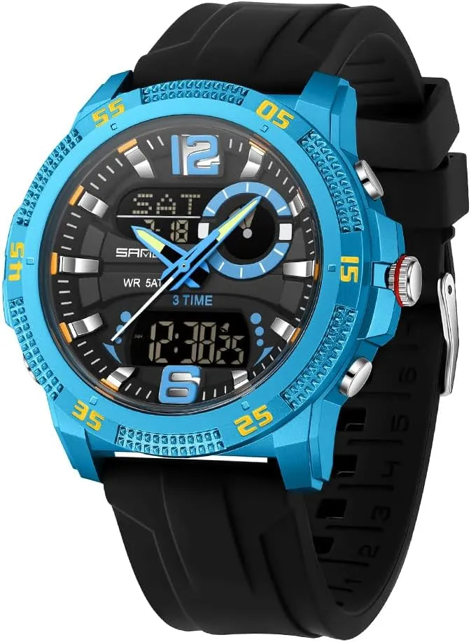 Digital Sports Watches fasten conviction overirrigation Multifunctional 50M Waterproof LED Alarm Backlight Watch FANMIS Mens 