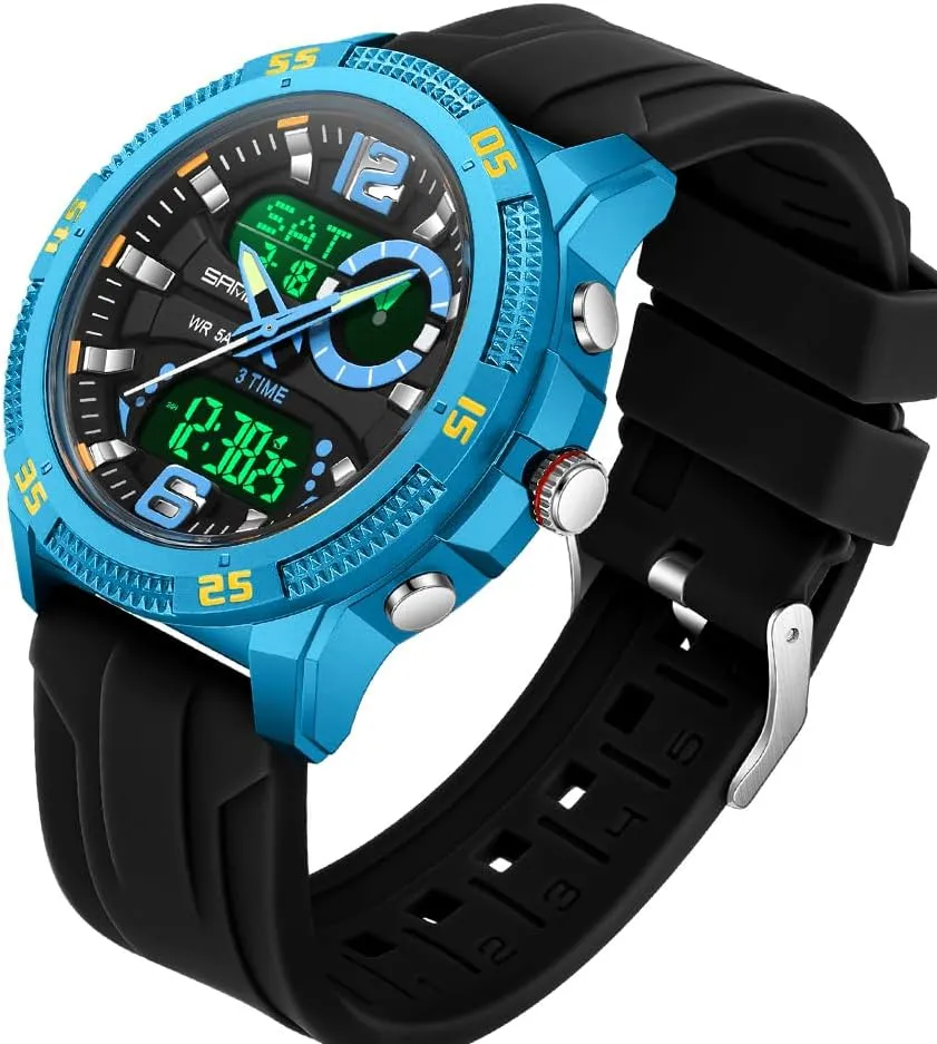 Digital Sports Watches fasten conviction overirrigation Multifunctional 50M Waterproof LED Alarm Backlight Watch FANMIS Mens 