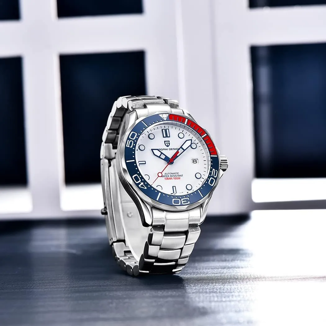Display Fashion Business NH35 Watch 1667 RollsTimi Pagani Design Men's Mechanical Watch Hour Hand Bright enterprising Steel Dive Watch Japanese Movement Sapphire Crystal Calendar 