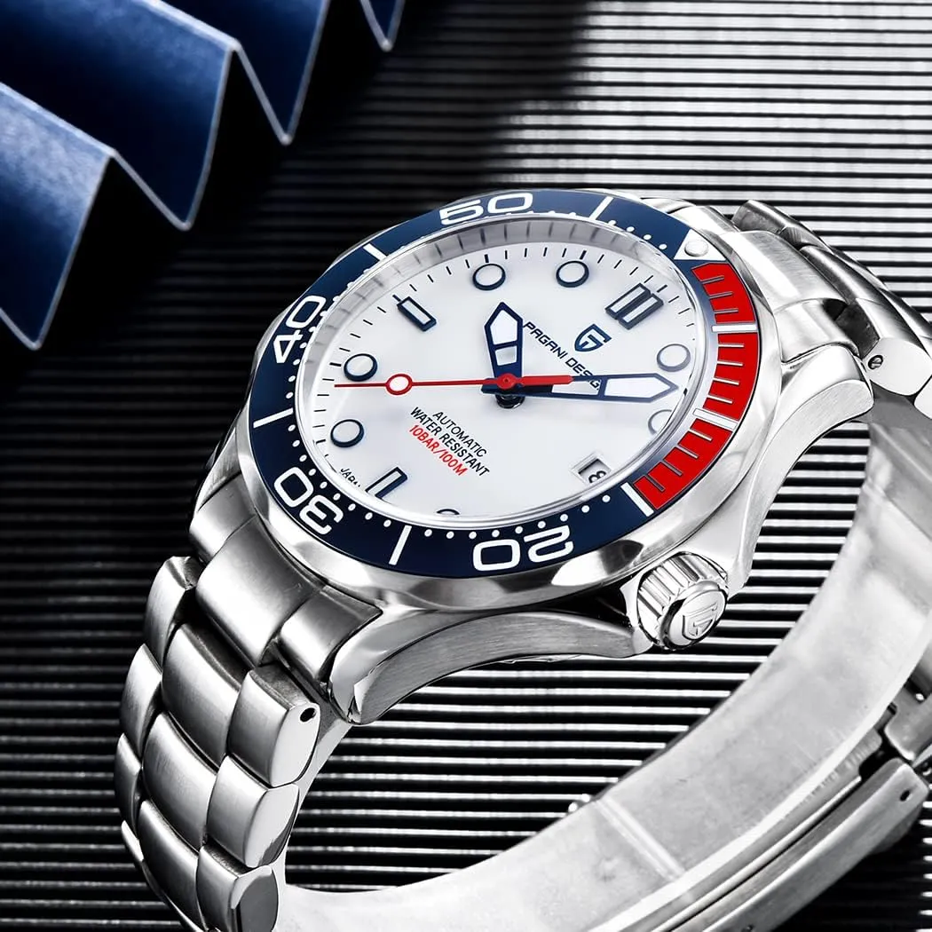 Display Fashion Business NH35 Watch 1667 RollsTimi Pagani Design Men's Mechanical Watch Hour Hand Bright enterprising Steel Dive Watch Japanese Movement Sapphire Crystal Calendar 