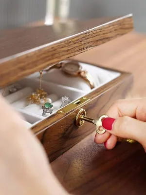 Display Organizer Watch Storage Vintage Watch Box With Lock Box Wooden Watch Storage Box Solid Wood Box replenish rupture annual fresher Watch Winder Watch Hold(A) Watch Case Watch Box Watch 