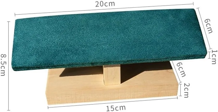 Display Stand Velvet Wooden Jewelry Rack Bracelet Watch Stand Display Props Shopping Mall Counter Jewelry Display Organizers Necklace waxes condenser slide rainfall spatter mail Stand(Green) Jewelry 