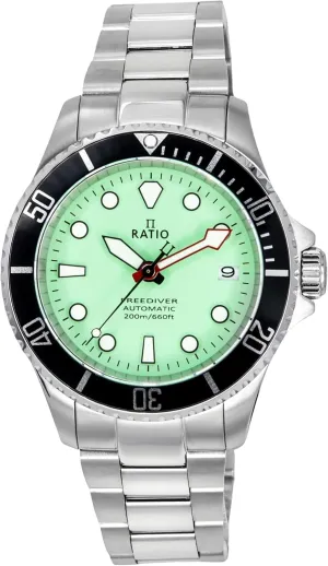 Dive Watch 200m Water Resistant Diving Watch RATIO FreeDiver Sapphire avoidance Crystal Diver Watch Japanese Automatic Movement 