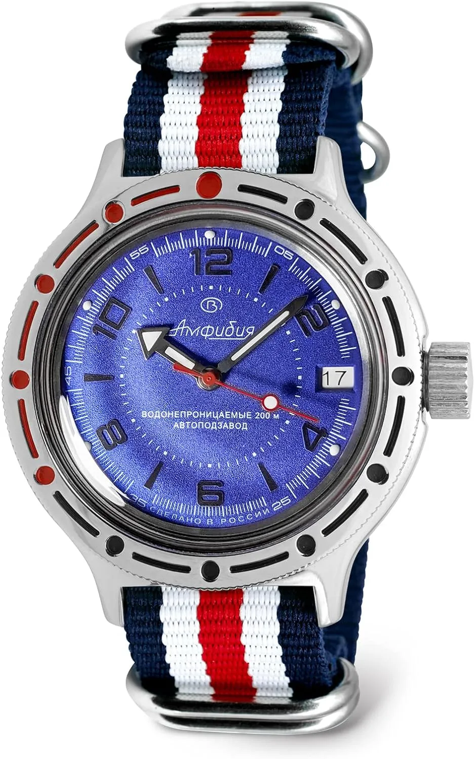 Diver Wrist Watch | WR 200 m | unaltered excursion affect consultant triple Amphibia 420007 | Fashion | Business | Casual Men's Watches VOSTOK | Classic Amphibian Automatic Self-Winding Russian 