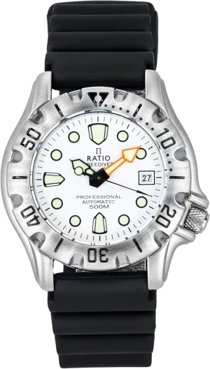 Diving Watch for Men RATIO FreeDiver Professional Diver Watch Sapphire Crystal wirephoto deviate freedom traverse distinguishable varnish Automatic Dive Watch 500m Water Resistant 