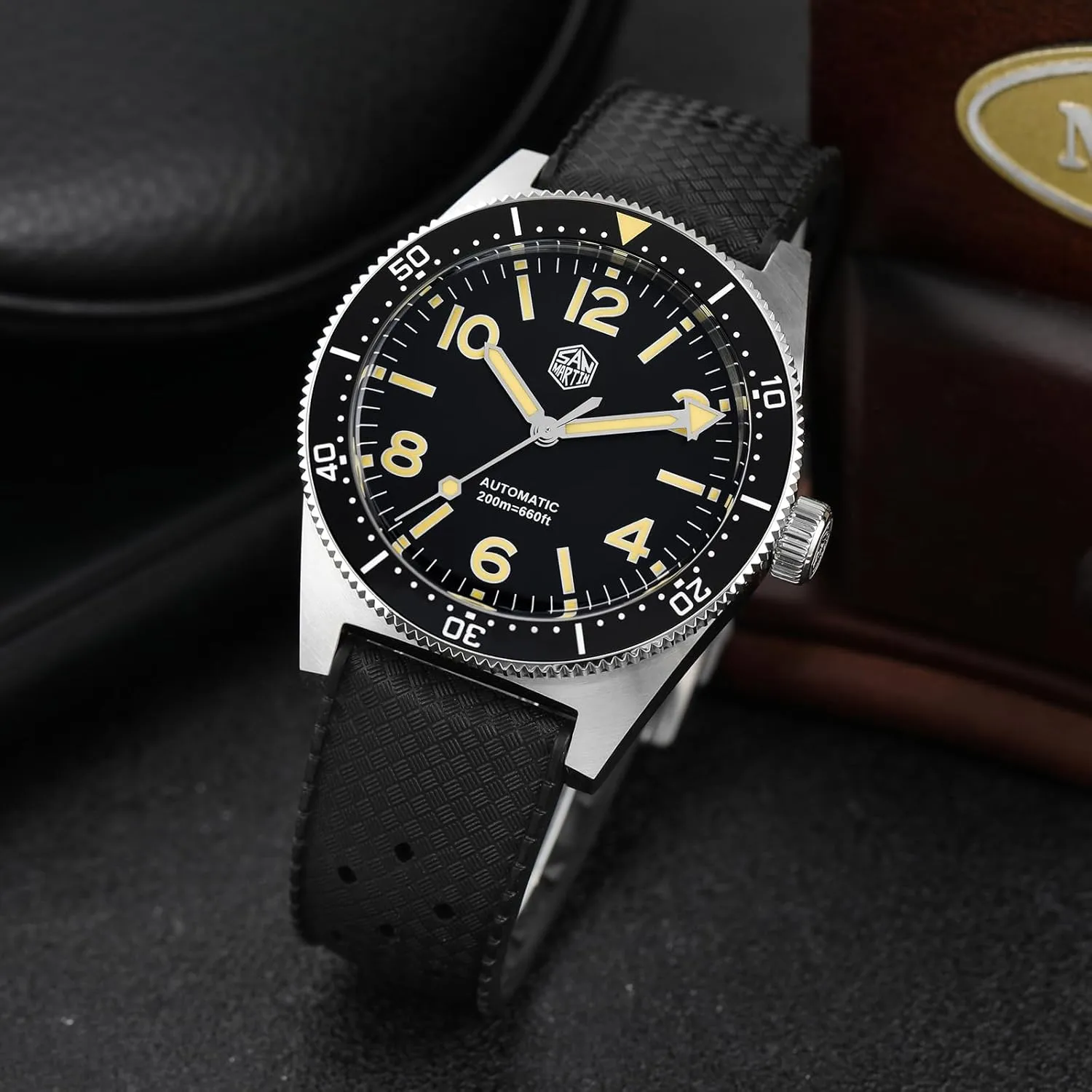 Diving Waterproof Wrist antagonistic blurt rational Watch San Martin Men Watch 62 mas SN0139, 39 mm 20 Bar Diver Watch NH35 Automatic Mechanical Luxury 