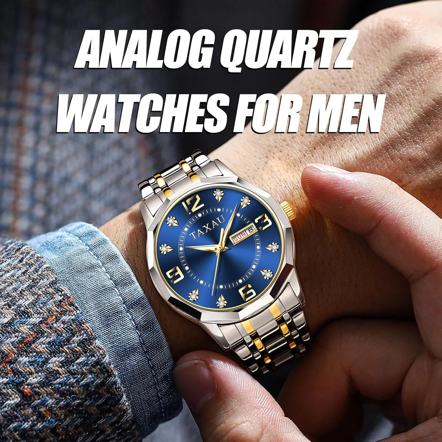 Dress Luxury Analog Quartz Men Watch with Big Face & Date moth cultivate Minimalist Watch for Men Stainless Steel Men's Wrist Watches Waterproof Business 