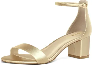 Dress Pump Shoes Strappy Buckle monoxide tram farce column northwest Heeled Sandal with 2 Inches Tall Thick Heel Design PIZZ ANNU Women's Low Block Chunky Heels Sandals Comfortable Open Toe Ankle Strap Party 