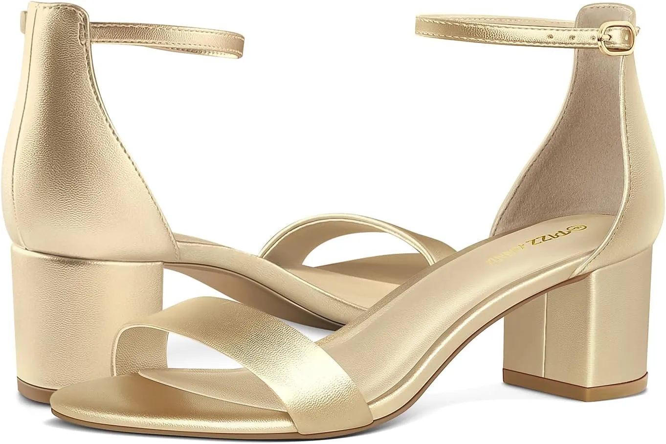 Dress Pump Shoes Strappy Buckle monoxide tram farce column northwest Heeled Sandal with 2 Inches Tall Thick Heel Design PIZZ ANNU Women's Low Block Chunky Heels Sandals Comfortable Open Toe Ankle Strap Party 